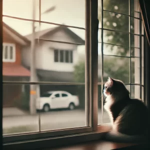 meninggalkan kucing mudik